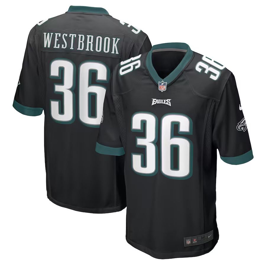 Men Philadelphia Eagles 36 Brian Westbrook Nike Black Retired Player Alternate Game NFL Jersey